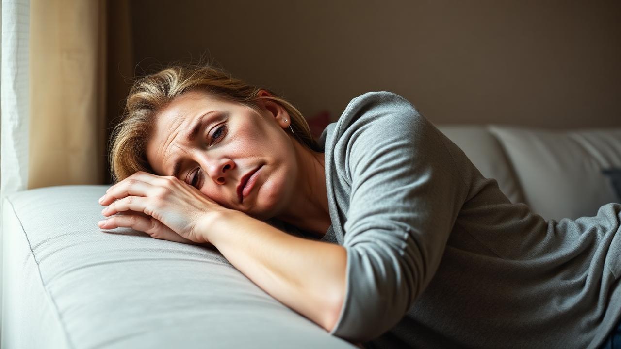 Woman experiencing chronic fatigue seeking relief