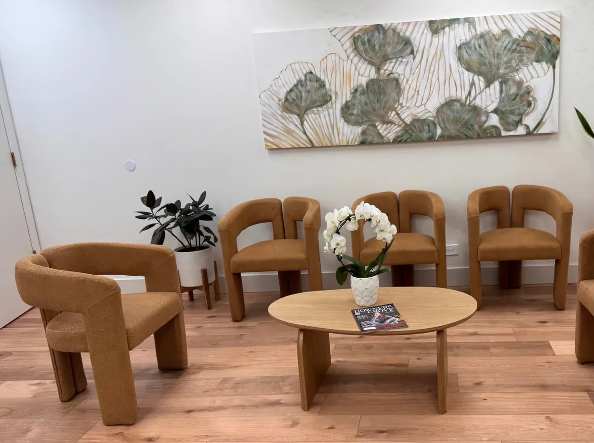 Waiting area at TRU Integrative Wellness in Downers Grove, Illinois.