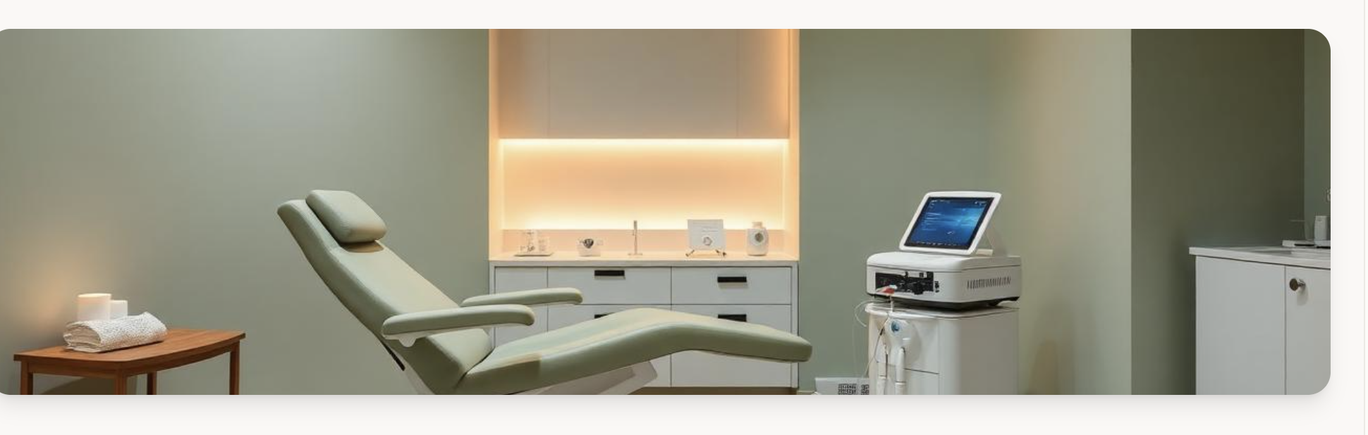 Private treatment room in a luxury wellness clinic